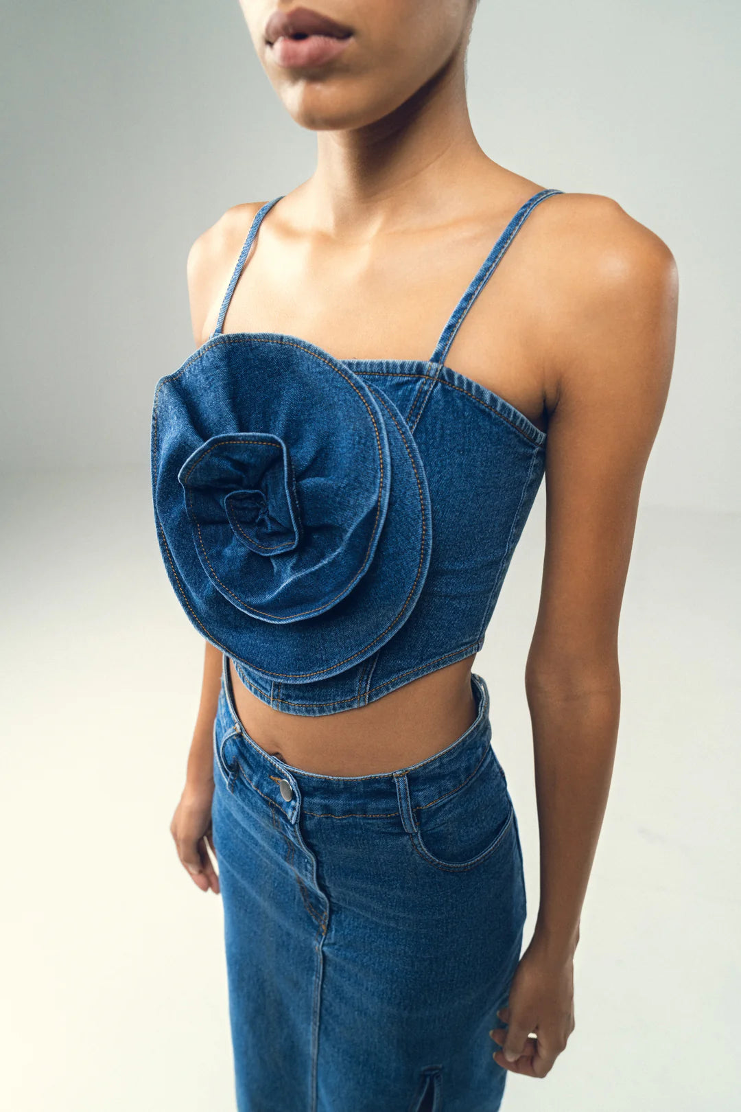 INDIGO ROSETTED CO-ORD SET