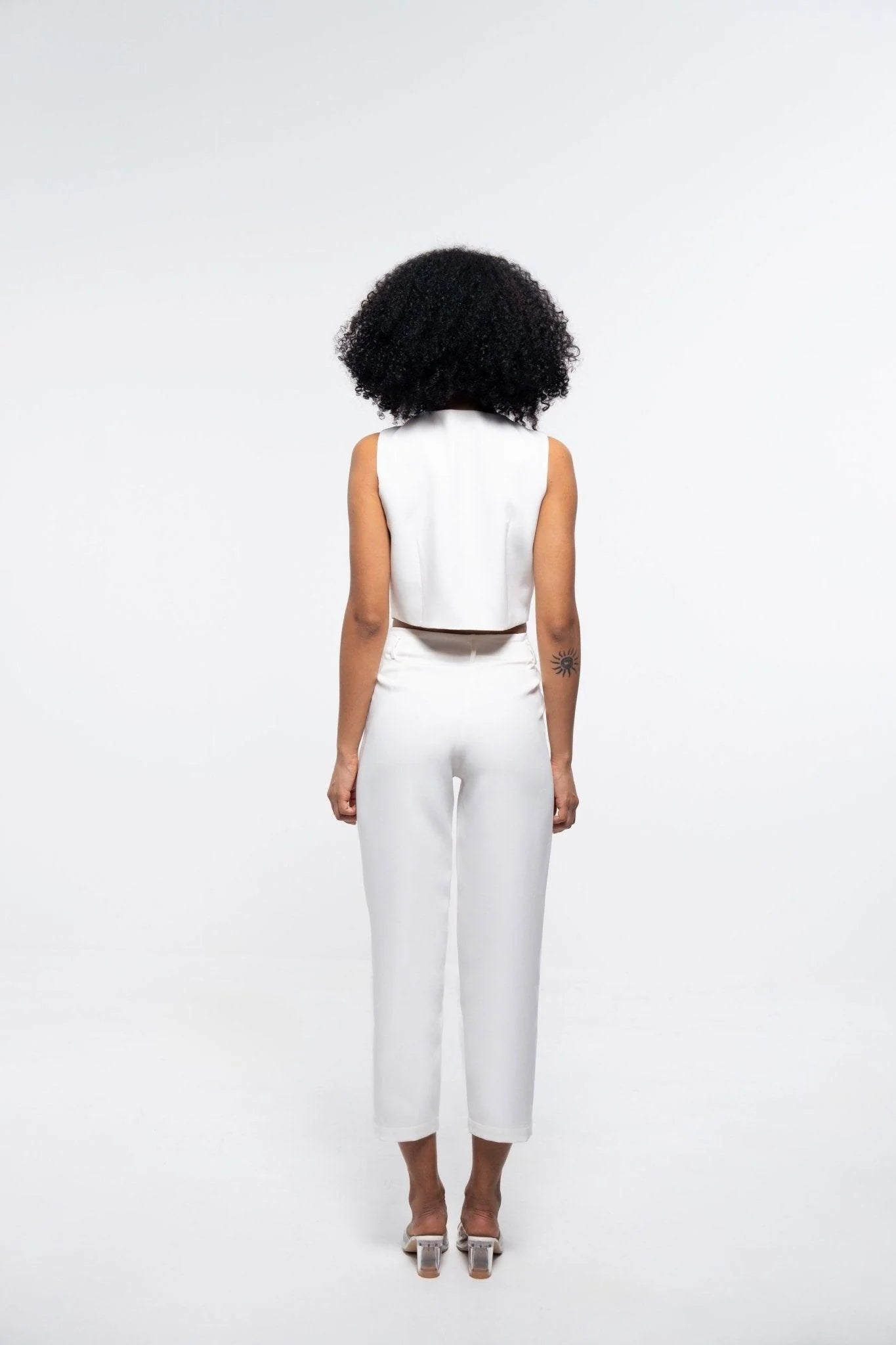 FORMAL WHITE TOP AND PANT CO-ORD SET