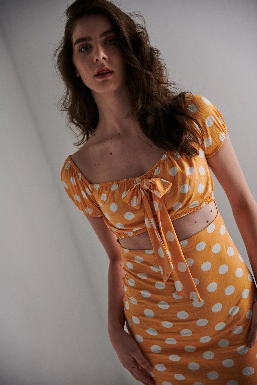 Orange Polka Dot Mini Dress Regular price