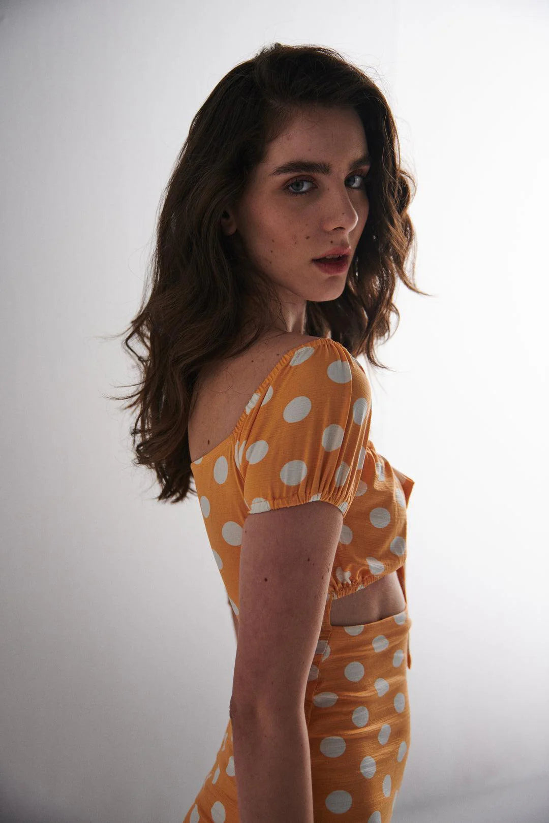 Orange Polka Dot Mini Dress Regular price