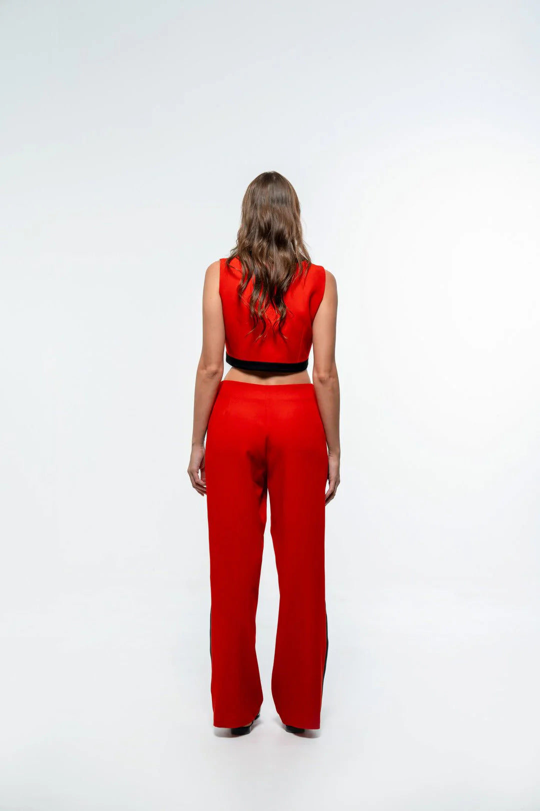 FORMAL RED TOP AND PANT CO-ORD SET